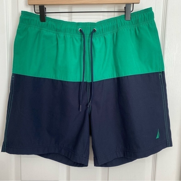 🔥 5/$25 Nautica Colorblock Swim Trunks - Picture 1 of 9